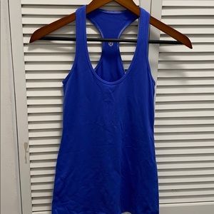 Lululemon cool racerback top in solid blue